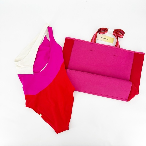 Summersalt Sidestroke Swimsuit and Neoprene Tote - Picture 4 of 5